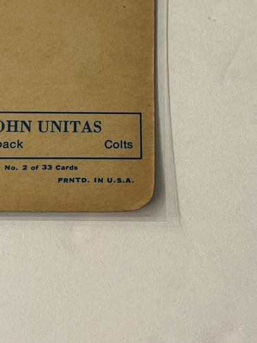 1970 Topps Super Glossy - #2 Johnny Unitas - Foto 10 di 13