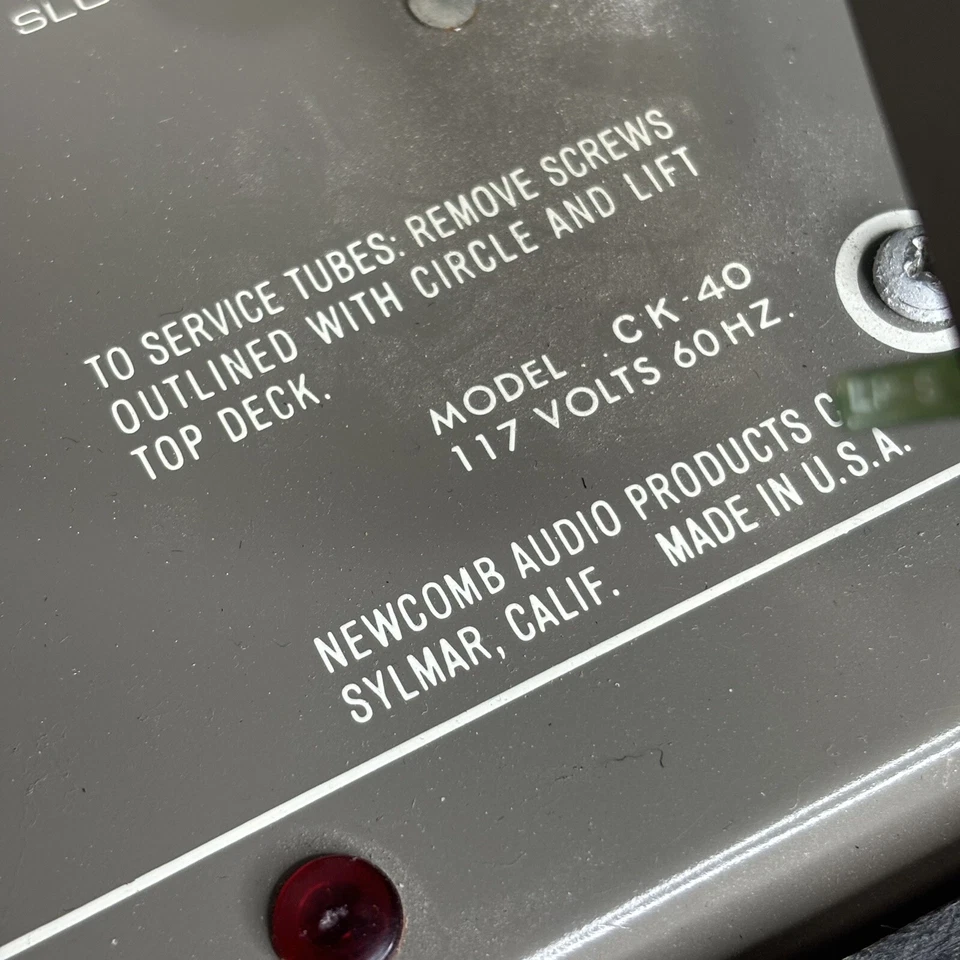Tocadiscos vintage Newcomb estado sólido CK-40 TR LEER Foto 4 de 4