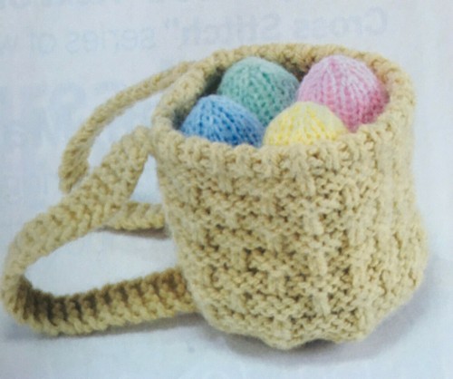 STRICKANLEITUNG Alan Dart Hoppy Osterhase Hase Korb Eier 34cm hoch DK - Bild 7 von 7