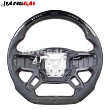 Real Carbon Fiber LED Perforated Steering Wheel Fit Land Rover Defender 2020+