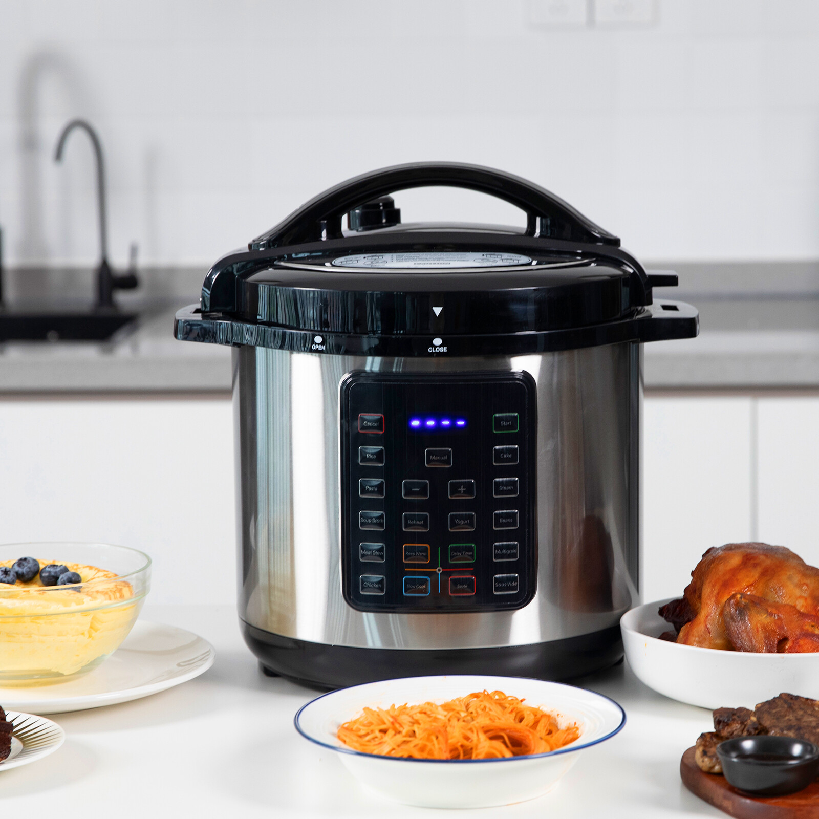 Electric Pressure Cooker 8 QT Multifunctional 16-in-1 Digital Home Rice Cooker
