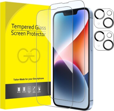 Tempered Glass Screen Protector Camera Lens iPhone 16e 16 15 14 Pro Max Plus 13