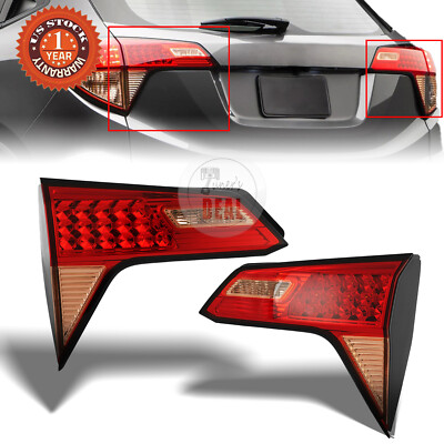 Inner Tail Light w/bulbs Halogen Lamp Housing Assy Pair For 2016-2018 Honda HR-V