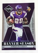 ADRIAN PETERSON 2008 Donruss Leaf Limited Banner Season 973/999 Vikings #BSM1