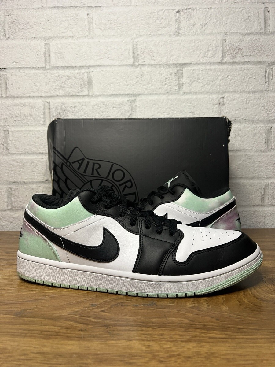 Size 13 - Air Jordan 1 SE Low Tie Dye Black/White/Mint/Purple