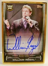 WILLIAM REGAL /199 GOLD FRAME ON CARD AUTO WWE UNDISPUTED TOPPS 2021