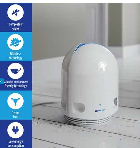 Purificador y esterilizador de aire Airfree P80 en blanco - altamente eficiente y silencioso - Imagen 7 de 8