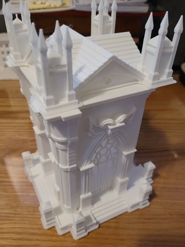 Tomb Crypt Cemetery Building Kit O S HO N Scale Unpainted Blank White Paintable - Picture 2 of 2