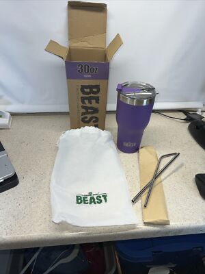 Beast 30 oz Tumbler Stainless Steel Vacuum Insulated Cup Purple NIB | eBay