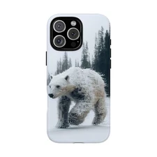 Polar Bear Winter Forest Motion Phone Case for iPhone, Samsung Galaxy, Pixel