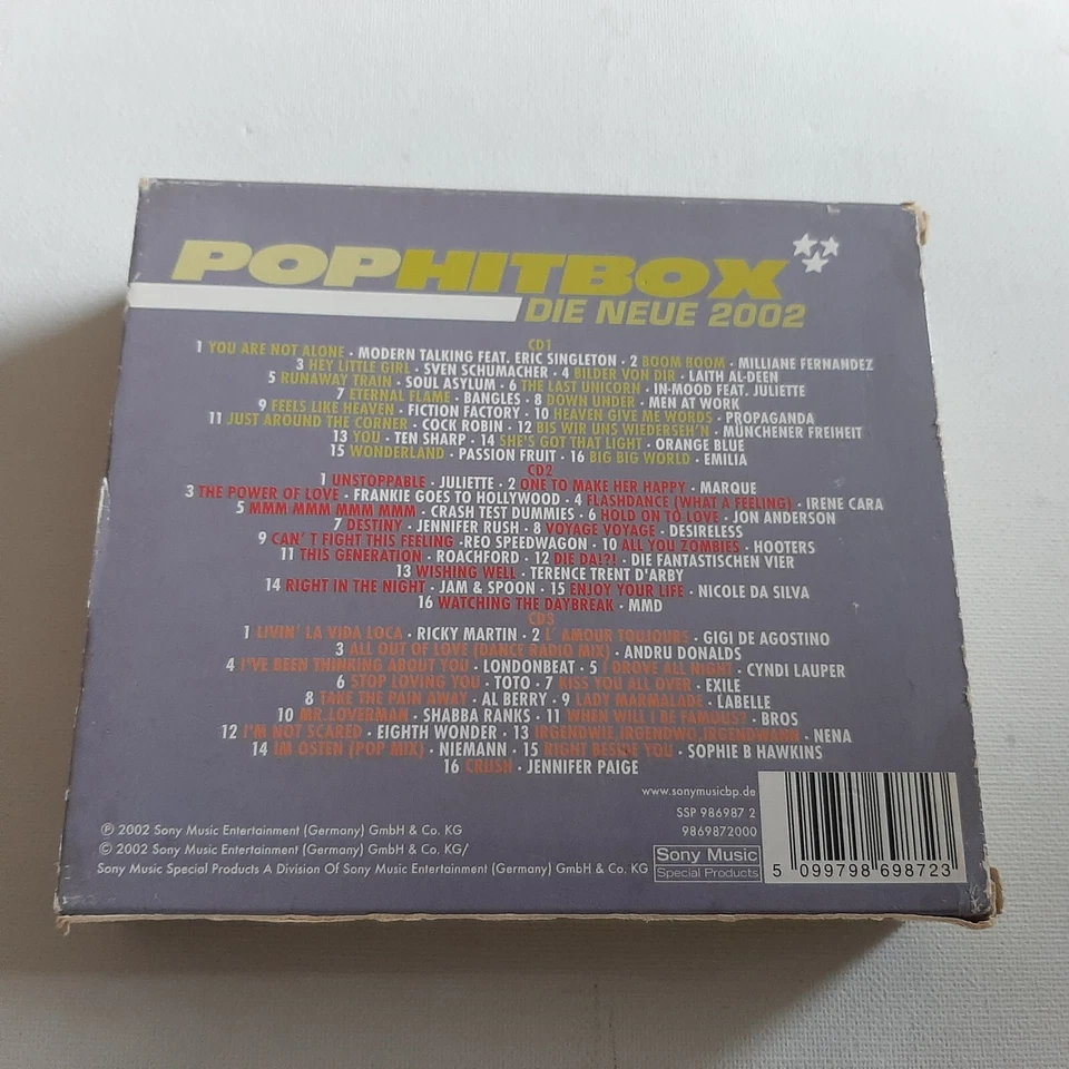 Pop Hitbox - Die Neue 2002 Boxset 3 CDs Juliette Modern Talking Labelle Exile - Bild 2 von 2