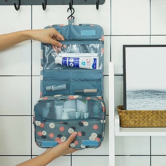folding hanging toiletry bag