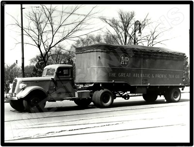 Studebaker Trucks New Metal Sign: Studebaker A & P Grocery Truck & Trailer