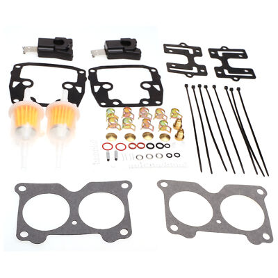 Johnson Evinrude Dual Carb Carburetor Rebuild Kit V-4 85 90 100 115 125 140 HP E - Foto 7