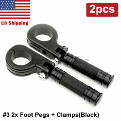 1 Pair Highway Foot Pegs Mount Clamp For 1 1/2'' Harley Engine Guards Clamp NEW