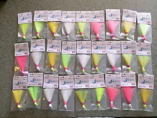  10  1/4 oz Pompano Yellowtail  jigs T&A JIGS lot of 10 Mixed Colors 2/0 mustad
