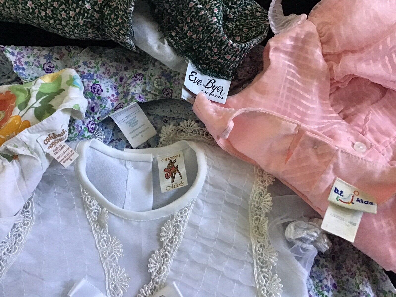 Vintage Baby Girl Clothing Lot 2/4T Mixed Lot Of … - image 2
