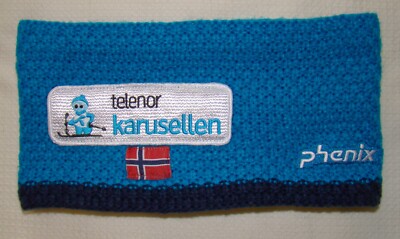Phenix NORWAY # Telenor Karusellen JUNIOR Headband Stirnband Winter Knit ski Hat