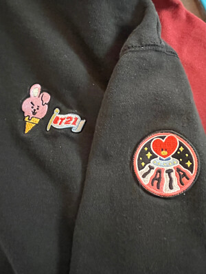 BT21 Hoodie Large Pullover Patches TATA Black BTS | eBay 