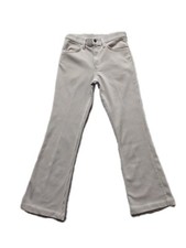 Levi's Big E Flared Pants Tailored Corduroy Cream Talon Zipper Vintage 70's 80's