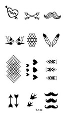 mini heart arrow temporary tattoo quality fake tattoos
