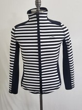 Lauren Active Jacket Womens Large Ralph Activewear Zip Up Striped SZ Med Flaws