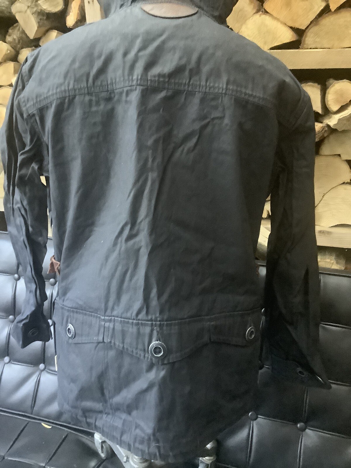 Waxed Cotton Smock. Dalesman Telemark Overhead. Leather Details Retro