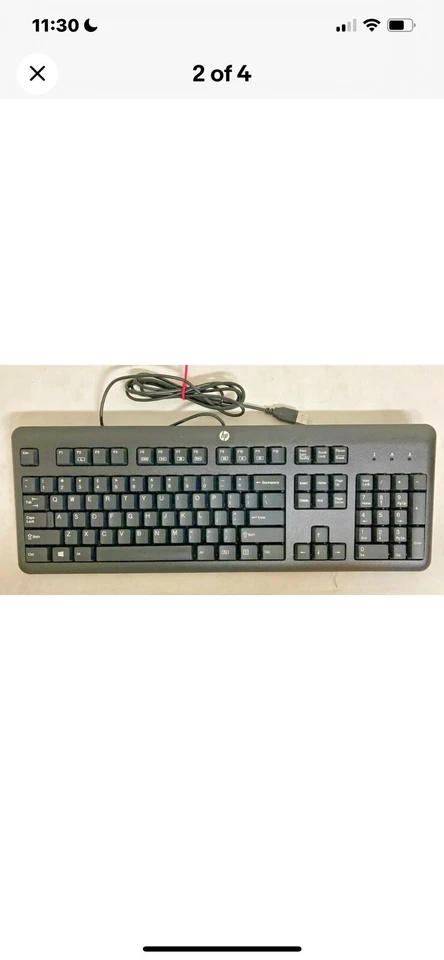 HP USB Keyboard 672647-003, Optical Mouse MOFYUO, 3-Prong Power Cord 121565-001 - Image 2 of 3