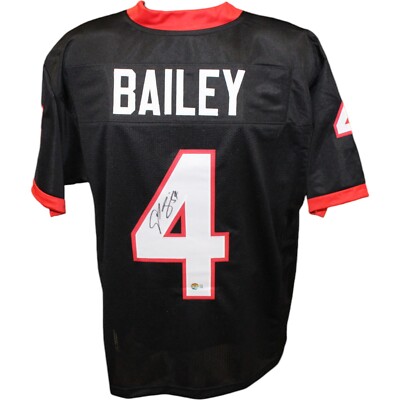 Champ Bailey Autographed/Signed College Style Black Jersey