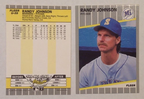 Randy Johnson #U-59 Seattle Mariners Rookie RC 1989 FLEER UPDATE Quantity Avl.