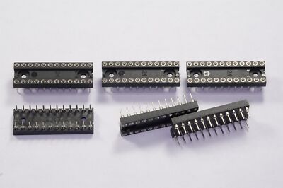 Lot of 6 110-99-324-41-001000 Mill-Max DIP Socket 24 Position 2 Row 0.10'' Pitch