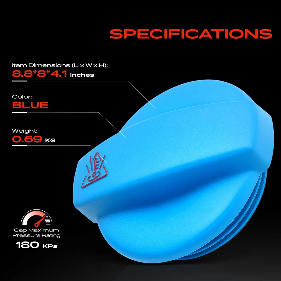 Expansion Tank Cap for Audi A4 A4 Quattro A6 Allroad Quattro S4 A6 Quattro 02-12 - Image 3 of 4