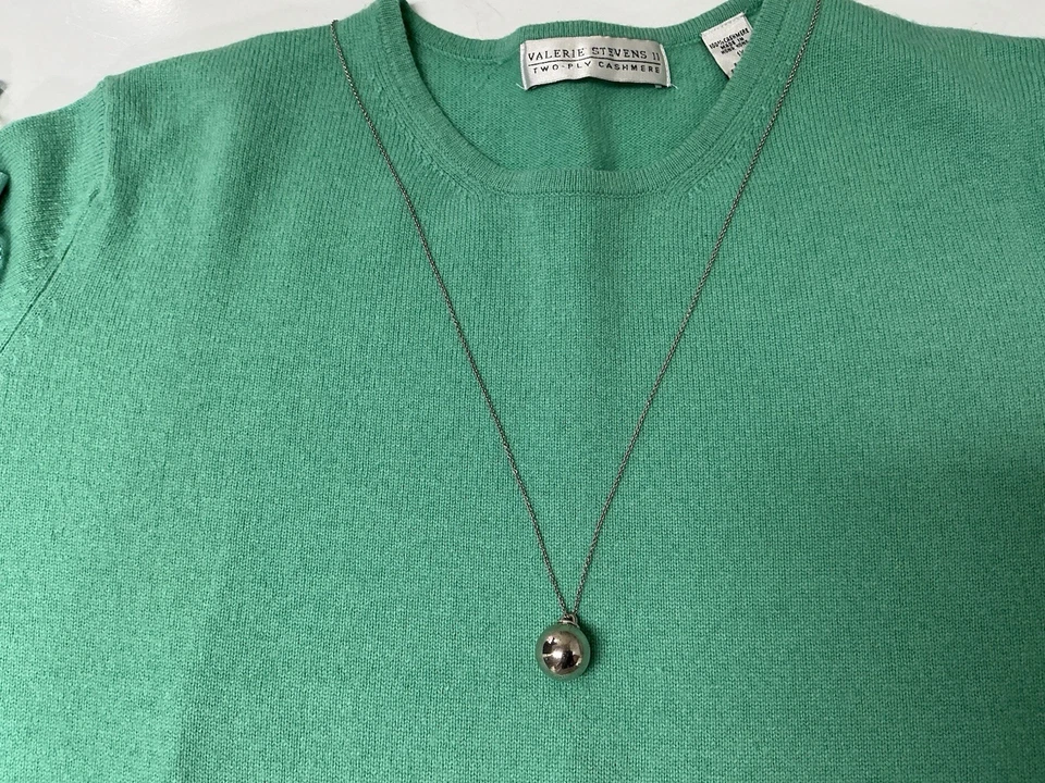 Tiffany & Co. Sterling Silver Hardwear Large 19mm Ball Pendant Necklace 32" - Image 3 of 4