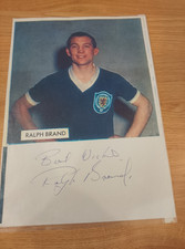 Superb Hand Signed Ralph Brand Rangers & Scotland 12x8" Photo