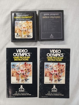 Video Olympics Atari 2600 1978 Cart And Manual Tested