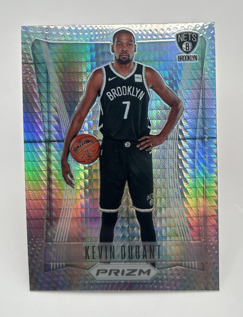 2020-21 Panini Prizm Basketball Flashback Kevin Durant #4 Hyper Prizm Nets