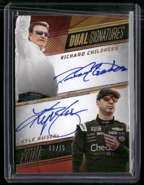 2023 Panini Prime Richard Childress Kyle Busch Dual Prime Signatures Gold /15