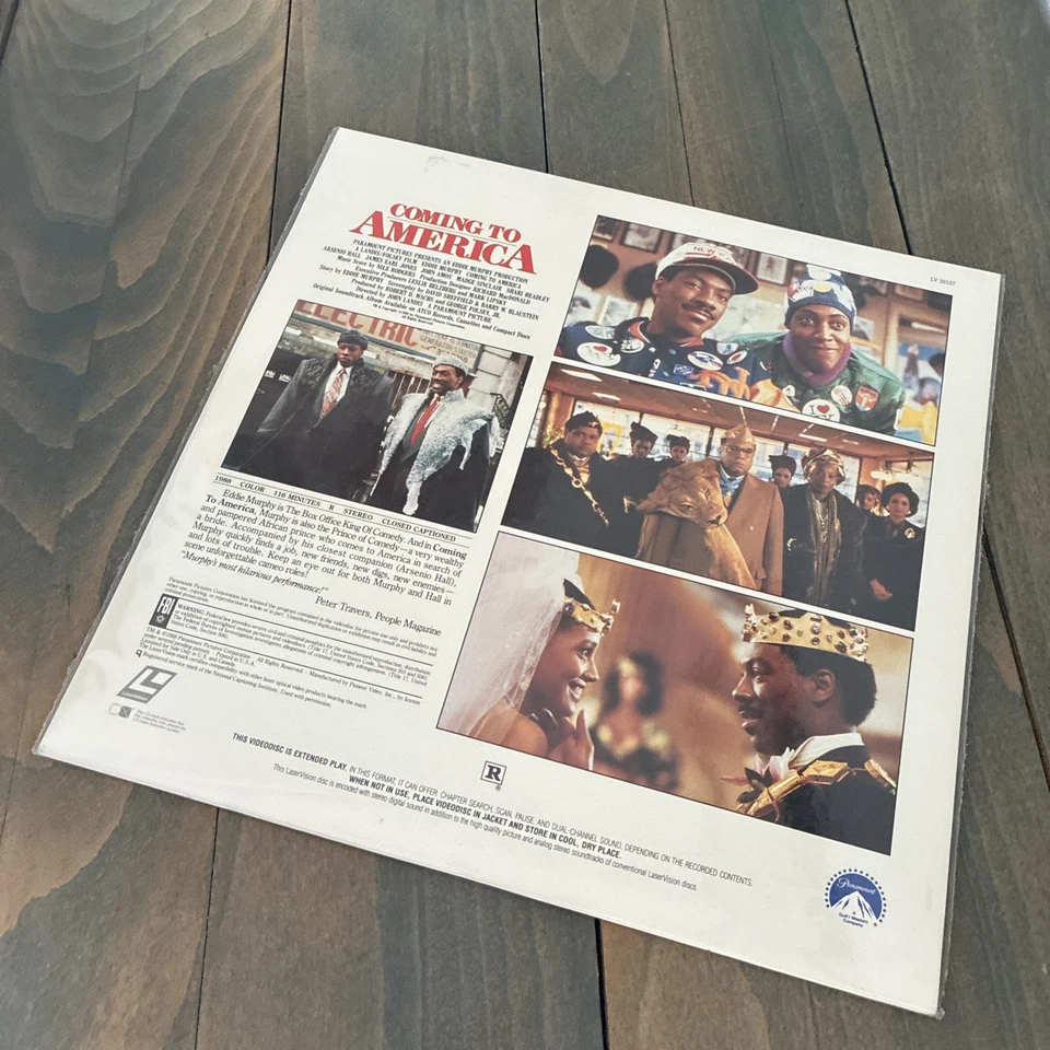 Vintage 1988 Coming To America LaserDisc Video Disc Movie - Eddie Murphy — 第 2/2 张图片