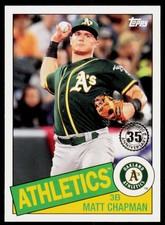 2020 Topps Matt Chapman 85-78 1985 Topps Baseball 35th Anniversary