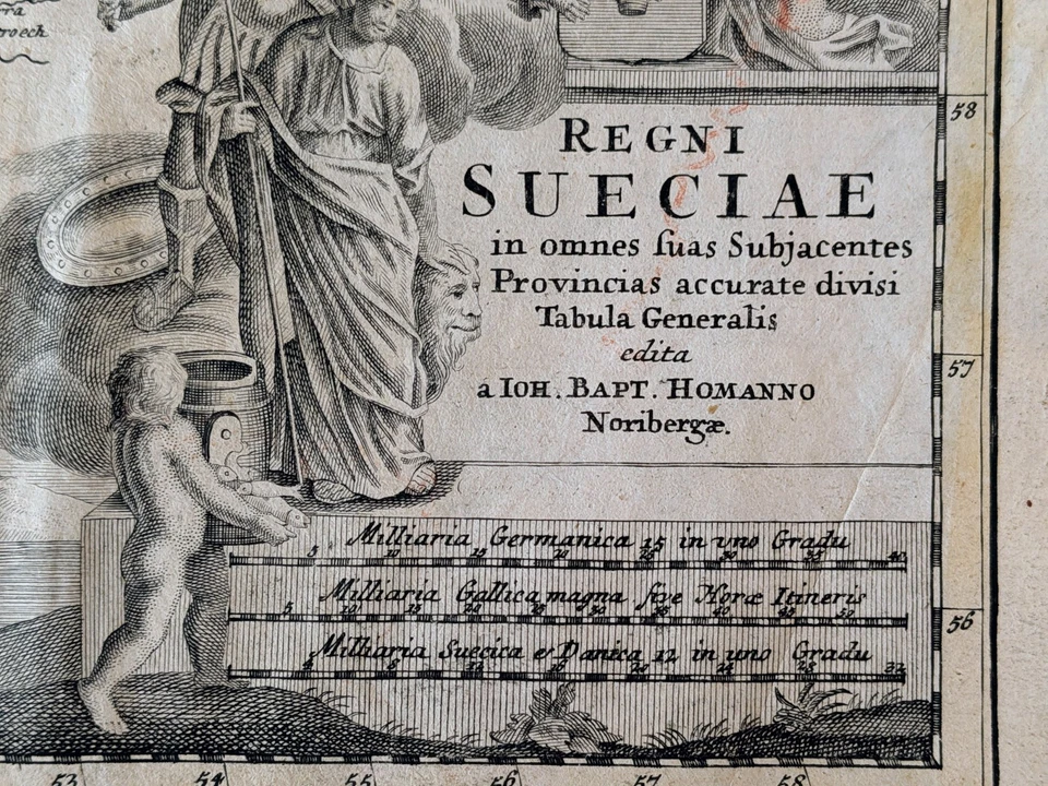 c.1720 Homann Regni Sueciae Map of Sweden Finland Scandinavia Original - Image 2 of 4