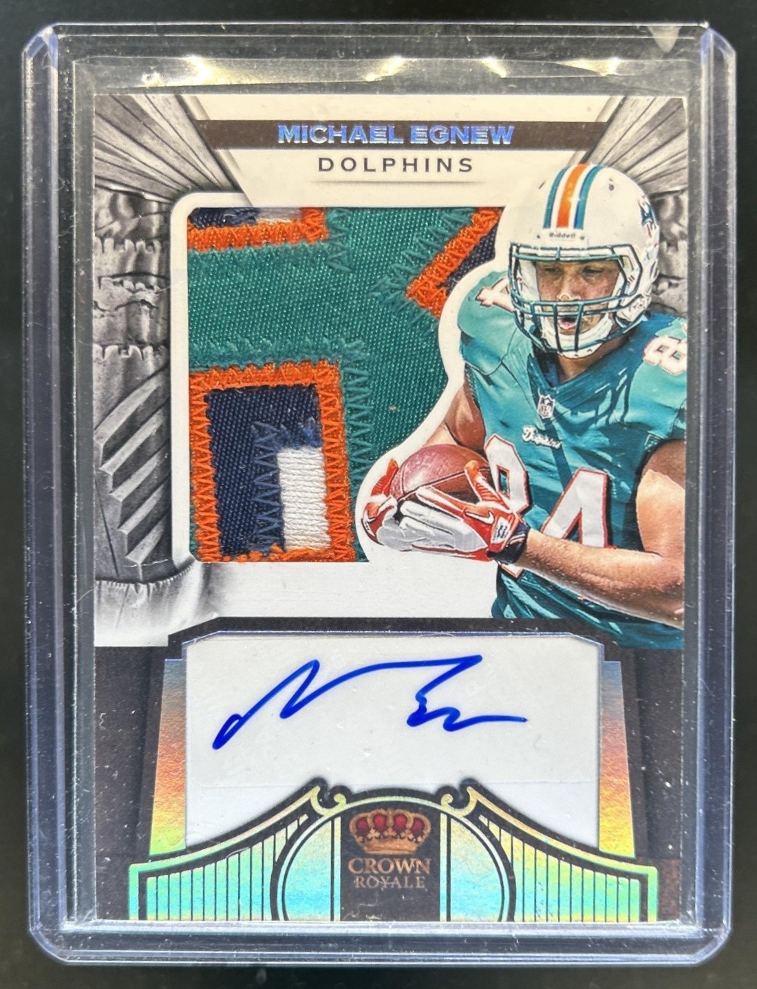 Michael Egnew Panini Crown Royale #271 Jersey Autograph-Silver