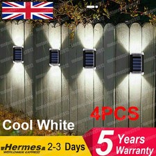 4PCS Up and Down Door Solar Wall Lamp Outdoor Garden Fence Stair Pathway Lights