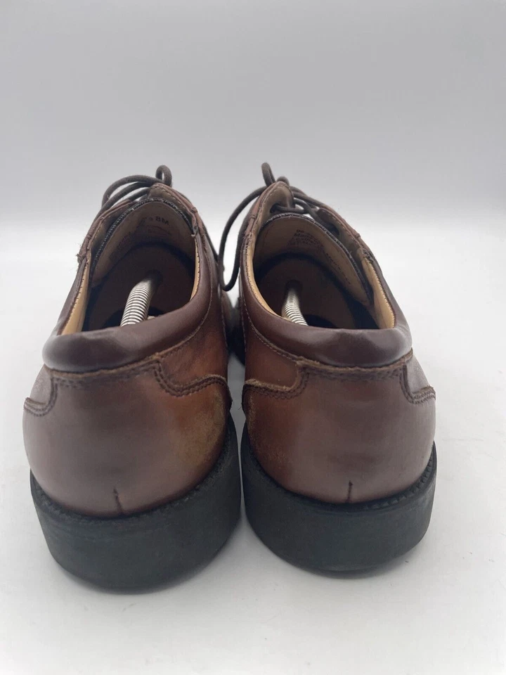 Chaps 96-26852 Oxford Dress Shoes Men's Sz 8M Brown Almond Toe Lace Up Leather - Image 3 of 4