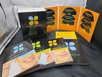 Living Language German Complete Edition Beginner to Advanced 4 Books + 9 CD Set