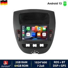 Per Peugeot 107 Citroen C1 Toyota Aygo Android 14 Autoradio GPS WIFI 64GB Carplay