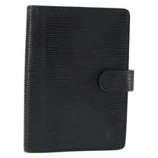 LOUIS VUITTON Epi Agenda PM Day Planner Cover Black R20052 LV Auth bs31334