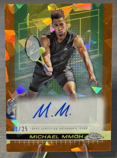 🔥🎾MICHAEL MMOH 2024 Topps Chrome Sapphire Orange Refractor Auto SP /25!!!🎾🔥