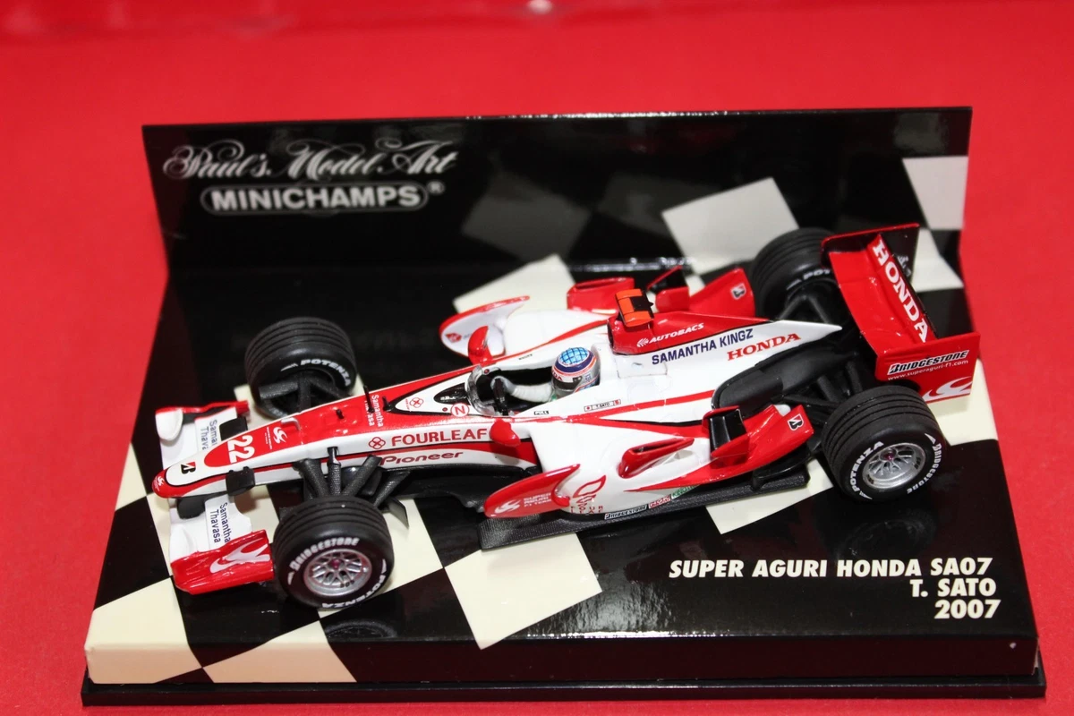 Minichamps 1/43 SUPER AGURI SA07 T. Sato 2007 – Édition 400070022 – Miniature F1