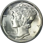 1939-D Mercury Dime WitterBrick CAC Grading MS66 FB Superb Eye Appeal