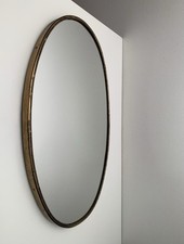 Specchio Cornice Ottone Stile Ponti 50’s Made in Italy Brass Mirror Cm 66x39,5